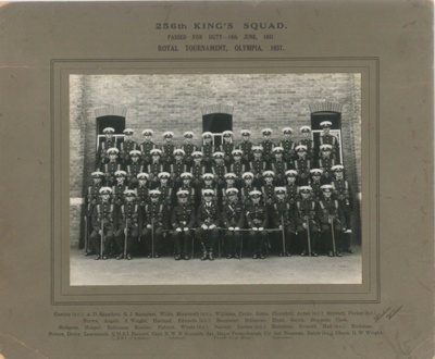 Photograph - 256th Kings Squad - Passed for Duty 19th June 1937 - Royal Tournament - Olympia ; 83657 Photograph - 256th Kings Squad - Passed for Duty 19th June 1937 - Royal Tournament - Olympia ; 83657