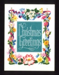 Christmas card - national savings stamps Christmas gift - floral border; 13161