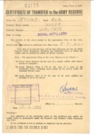 Army form X202b - Certificate of Transfer to the Army Reserve - Gnr. Walter Woods R.A. 05/09/1946 - with accompanying letter; 5/09/1946; 36663