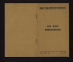 Booklet - ""Air Raid Precautions" - July 1939; 1/07/1939; 1755