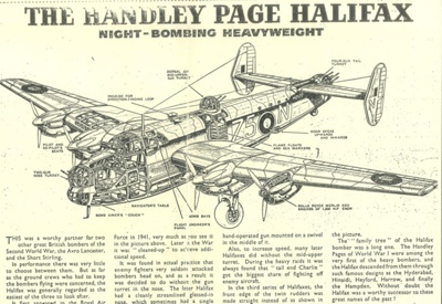 Technical drawing & description - Handley page Halifax - night bombing heavyweight; 37771