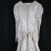 1948 Ivory jacquard satin wedding dress & underslip. Worn by donator's aunt; 74800 1948 Ivory jacquard satin wedding dress & underslip. Worn by donator's aunt; 74800