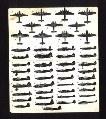 Leaflet - aircraft recognition silhouettes - German & Allied aircraft; 2693