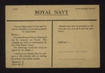 R.N. form S1324 - "Royal Navy" envelope; 2497