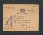 Personal mementoes - George Coward - telegram - field service post card - etc; 34527