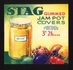 Packets (3) of "Stag" brand jam pot covers; 2465