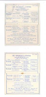 Cinema programmes (2) - St. Georges British cinemas in York; 36198