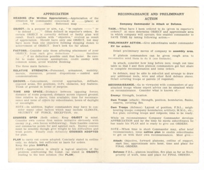 Information guide - "Guide to Appreciations and Orders" - M.E.T.P. Part III - December 1941; 1/12/1941; 35369