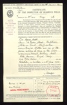 Royal Navy form no: 15 - "Certificate of the inspector of seamen's wills" - Vincent Anthony Salt D/JX 150701 able seaman - R.N. - 29/05/1946; 29/05/1946; 7643 Royal Navy form no: 15 - "Certificate of the inspector of seamen's wills" - Vincent Anthony Salt D/JX 150701 able seaman - R.N. - 29/05/1946; 29/05/1946; 7643