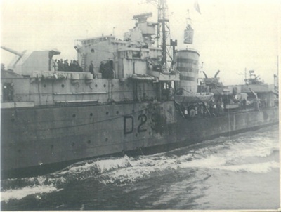 Copies (2) of photographs (2) - "H.M.S. Vanessa" - Pennant Number D29 - Long Range Escort Destroyer; 38038