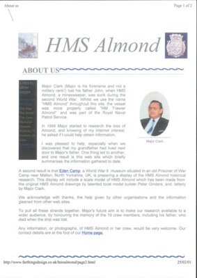Internet source - information copied from "H.M.S. Almond" website; 36268 Internet source - information copied from "H.M.S. Almond" website; 36268