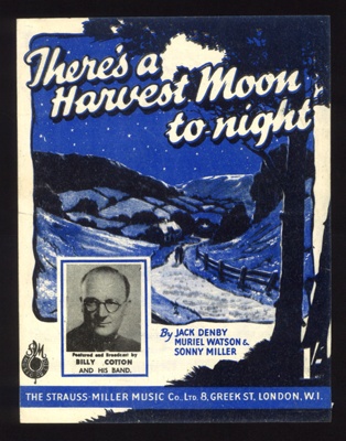 Sheet Music - "There's a Harvest Moon Tonight" by Jack Denby - Murial Watson & Sonny Miller - 1946; 1/01/1946; 6241