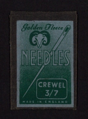 Packet (empty) - "Golden fleece needles" - crewel 3/7; 6037