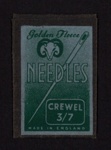 Packet (empty) - "Golden fleece needles" - crewel 3/7; 6037
