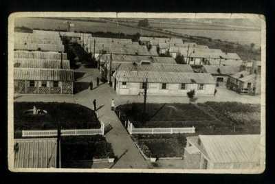 Copies of photographs (2) - Eden Camp and staff at Eden Camp 1948 - (see also items 15352 & 19666); 19007