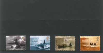 Royal mail mint stamps (2 sets) - R. N. submarine service centenary - (4 stamps in each set); 35688 Royal mail mint stamps (2 sets) - R. N. submarine service centenary - (4 stamps in each set); 35688