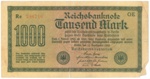 German bank note - Reichsbanknote - Tausend Mark - 1000 marks - 15/09/1922; 15/09/1922; 37970 German bank note - Reichsbanknote - Tausend Mark - 1000 marks - 15/09/1922; 15/09/1922; 37970