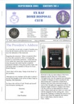 Newsletter - "Ex R.A.F. bomb disposal club" - issue no: 4 - September 2001; 1/09/2001; 37417 Newsletter - "Ex R.A.F. bomb disposal club" - issue no: 4 - September 2001; 1/09/2001; 37417