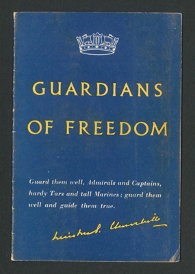 Royal marine instruction card issued to new recruits - "Guardians of freedom" - K.D. Hitchman - 13/07/1948; 13/07/1948; 34438