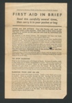 Information leaflet - "First aid in brief" - what to do after an air attack - June 1940; 1/06/1940; 3328