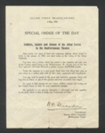 Allied force headquarters - special order of the day - 02/05/1945 - imminent surrender of German forces; 2/05/1945; 2970