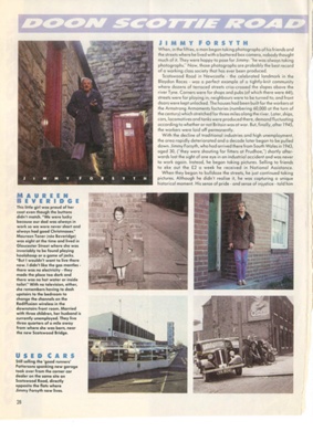 Magazine article - "Doon Scottie road - 30 years on" - 1987 - Scotswood road - Newcastle; 1/01/1987; 34871