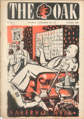 Newsletter - "The oak" 08/09/1945 no: 574 - 46th Division magazine; 8/09/1945; 38161 Newsletter - "The oak" 08/09/1945 no: 574 - 46th Division magazine; 8/09/1945; 38161