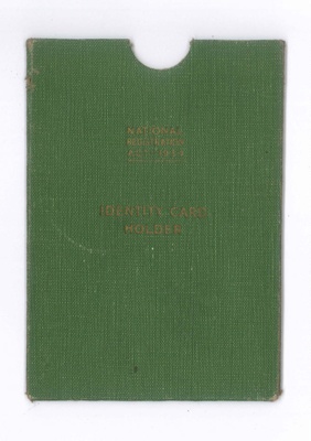 Identity Card holder (green) - "National Registration Act 1939"; 36493 Identity Card holder (green) - "National Registration Act 1939"; 36493