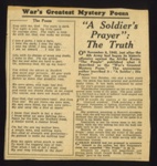 Poems (2) - "Courage" & "Stay with me God the night is dark" - written by British soldiers - 1940; 8/12/1940; 9760