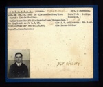 German P.O.W. record card - Johann Schuster - Rumanian - Dob 24/10/1923; 6627