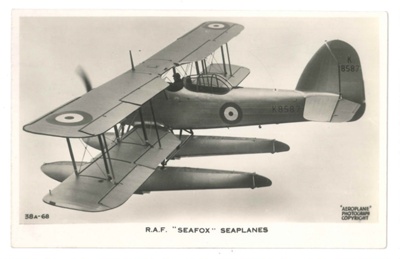 Photograph - R.A.F. "Seafox" seaplane; 36545 Photograph - R.A.F. "Seafox" seaplane; 36545