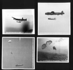 Photographs (8) - R.A.F. Lancaster bomber dropping "A.B.L." lifeboat by parachute - 10/12/1945 - (photocopies in hut 9 air sea rescue display); 10/12/1945; 2368