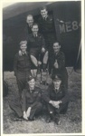 Copy of photograph - Lancaster bomber crew stationed at mepal East Anglia 1944 - rear gunner George alley in middle with trousers rolled up; 37885