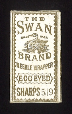 Packet (empty) - "The Swan Brand" egg eyed needles; 6039