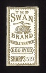 Packet (empty) - "The Swan Brand" egg eyed needles; 6039