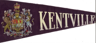 Purple flag- 'Kentville N.S' Nova Scotia, Canada ; 78872