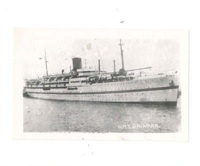Photograph - "HMT dilwara" - troopship; 32649 Photograph - "HMT dilwara" - troopship; 32649