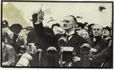 Photograph - Chamberlain after his return from Munich in 1938 - "Peace in our time"; 1/01/1938; 8961 Photograph - Chamberlain after his return from Munich in 1938 - "Peace in our time"; 1/01/1938; 8961
