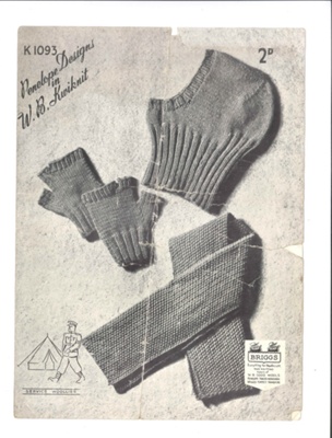 Knitting pattern - "Service comforts" - "Penelope designs in W.B. kwiknit"; 37263