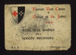 Get well card - "British Red Cross & order of St. John" - Christmas 1941; 25/12/1941; 2196 Get well card - "British Red Cross & order of St. John" - Christmas 1941; 25/12/1941; 2196