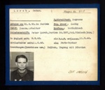 German P.O.W. record card - Peter Lorch - Rumanian - Dob 21/06/1920; 6591