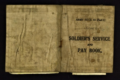 Army book 64 - soldier's service & pay book - G.A. Woollard 5340425 - 16/10/1939; 16/10/1939; 5332