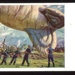 Postcard of painting & 2 copies - "Balloon Site" by Dame Laura Knight - (photocopy in hut 9 - "Balloon, Transport, Ata Display); 6276 Postcard of painting & 2 copies - "Balloon Site" by Dame Laura Knight - (photocopy in hut 9 - "Balloon, Transport, Ata Display); 6276
