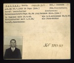 German P.O.W. record card - Georg Welter - Rumanian - Dob 26/07/1909; 6642