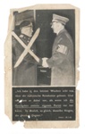 Allied propaganda leaflet (in German) - "Die erste diktatur gesturzt" - Mussolini & Hitler; 37426