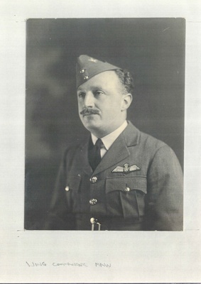 Copy of portrait photograph - R.A.F. Wing Commander Roger Hargreaves Maw - (see also 13691-13692); 37423