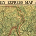 Map - "Daily Express" war map of the Western Front - with flags of all nations supplement; 5362 Map - "Daily Express" war map of the Western Front - with flags of all nations supplement; 5362