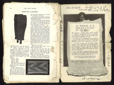 Sundry needlework patterns - "The Lady's world - fancy work book"; 6303