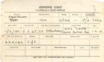 Royal Navy Joining Chit - Tom Sanderson l/sba transferred from "S.S. Strathaird" to "H.M.S. Lanka" (possibly abbreviation for "HMHS Tjitjalengka" - hospital ship) - 01/04/1945; 1/04/1945; 38306 Royal Navy Joining Chit - Tom Sanderson l/sba transferred from "S.S. Strathaird" to "H.M.S. Lanka" (possibly abbreviation for "HMHS Tjitjalengka" - hospital ship) - 01/04/1945; 1/04/1945; 38306