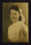 Photograph of Violet Bell in nurses uniform, wearing archway hospital badge (see 68871); 68870 Photograph of Violet Bell in nurses uniform, wearing archway hospital badge (see 68871); 68870